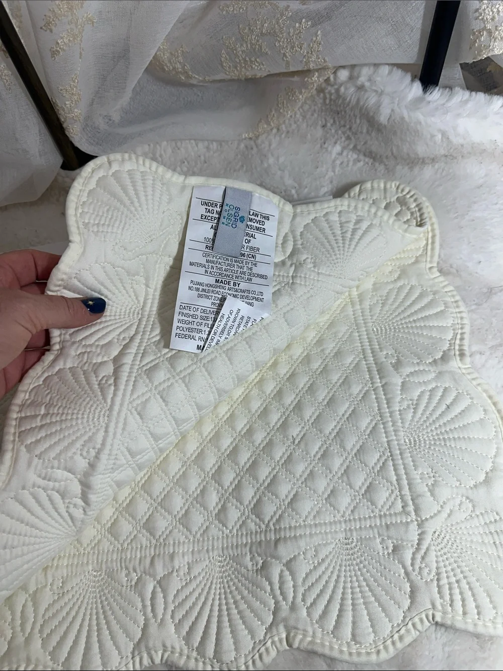 Sigrid Olsen Home set of 4 cloth shell 🐚 placemats